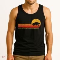 Life Is Better With A Honey Badger Funny Honey Badger Retro Tank Top thumb 3