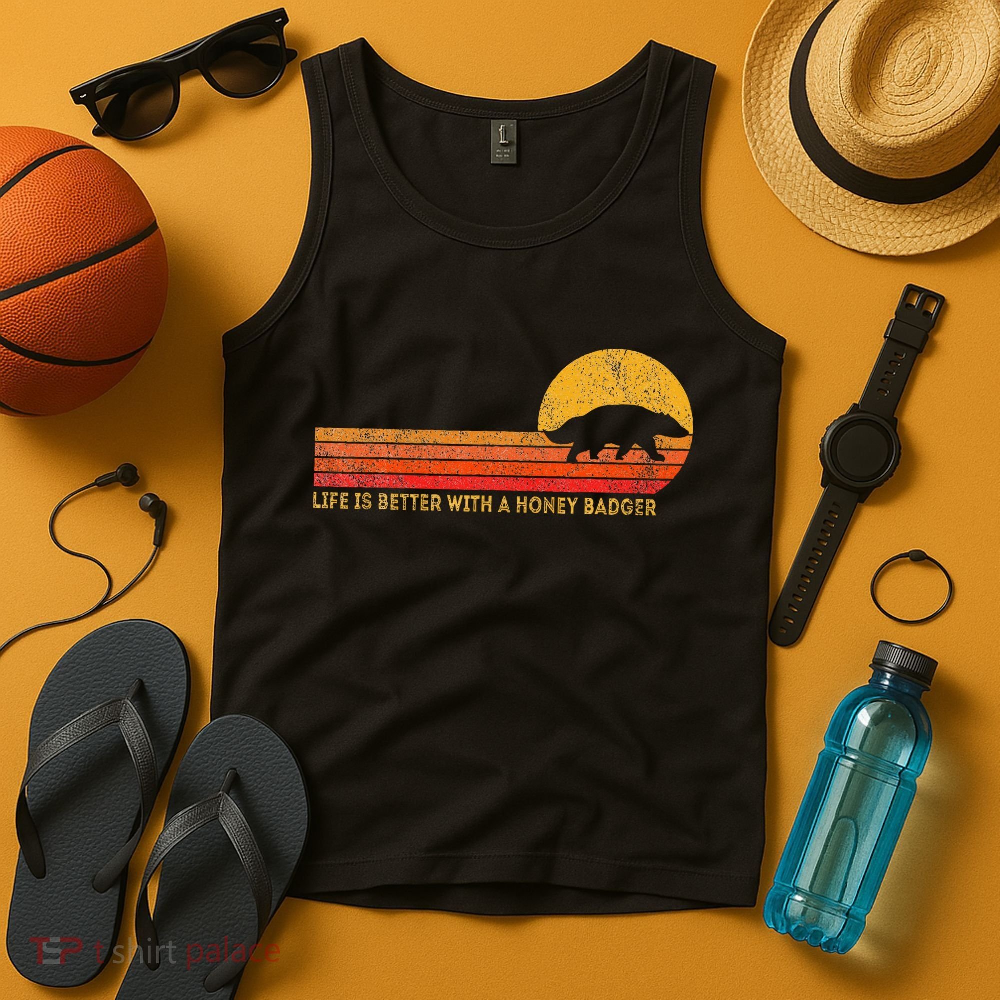 Life Is Better With A Honey Badger Funny Honey Badger Retro Tank Top