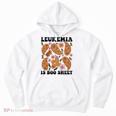 Leukemia Is Boo Sheet Leukemia Cancer Awareness Hoodie