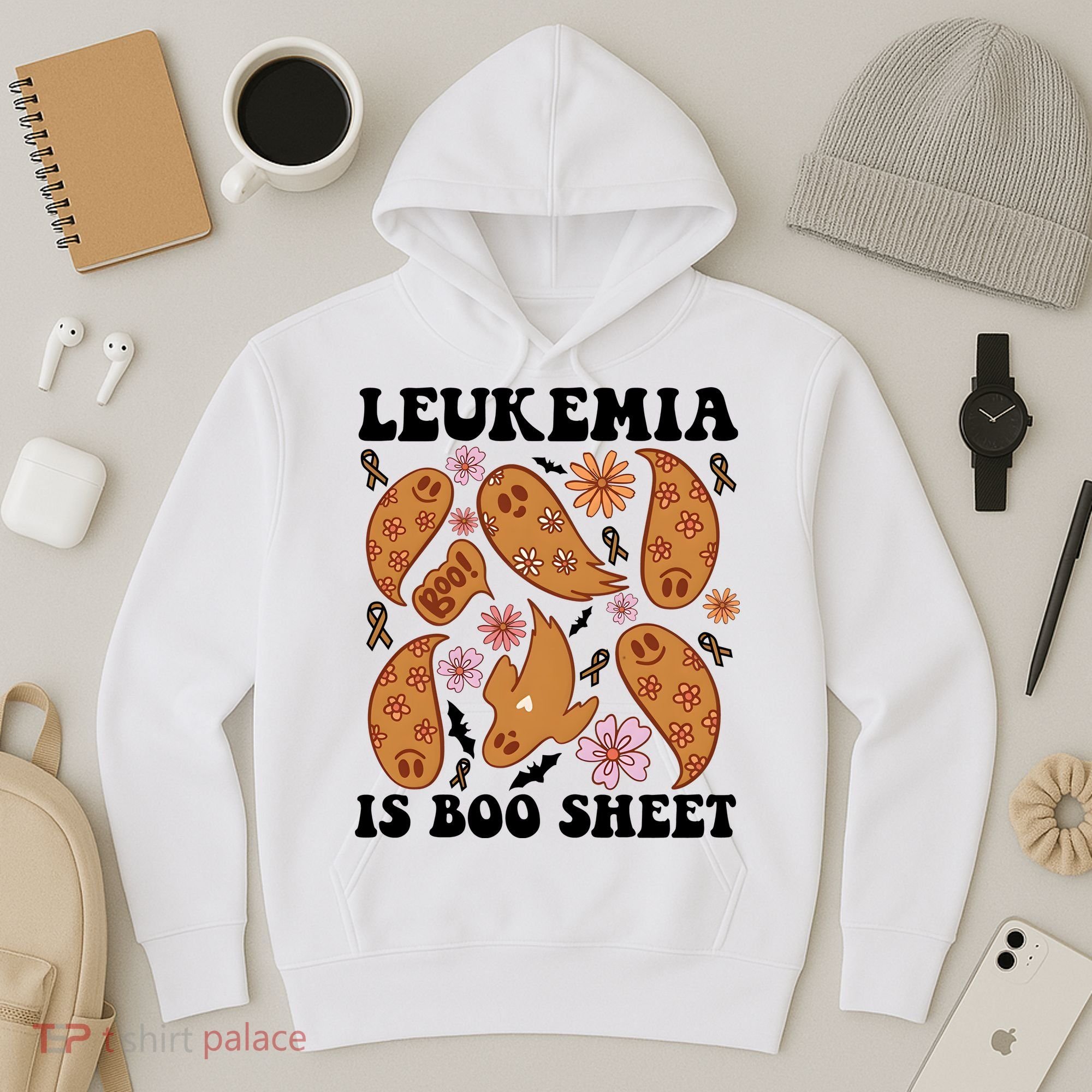 Leukemia Is Boo Sheet Leukemia Cancer Awareness Hoodie