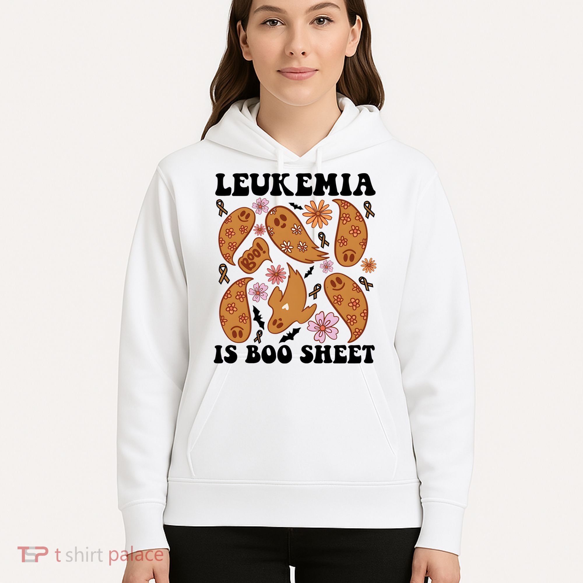 Leukemia Is Boo Sheet Leukemia Cancer Awareness Hoodie