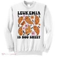 Leukemia Is Boo Sheet Leukemia Cancer Awareness Sweatshirt thumb 0