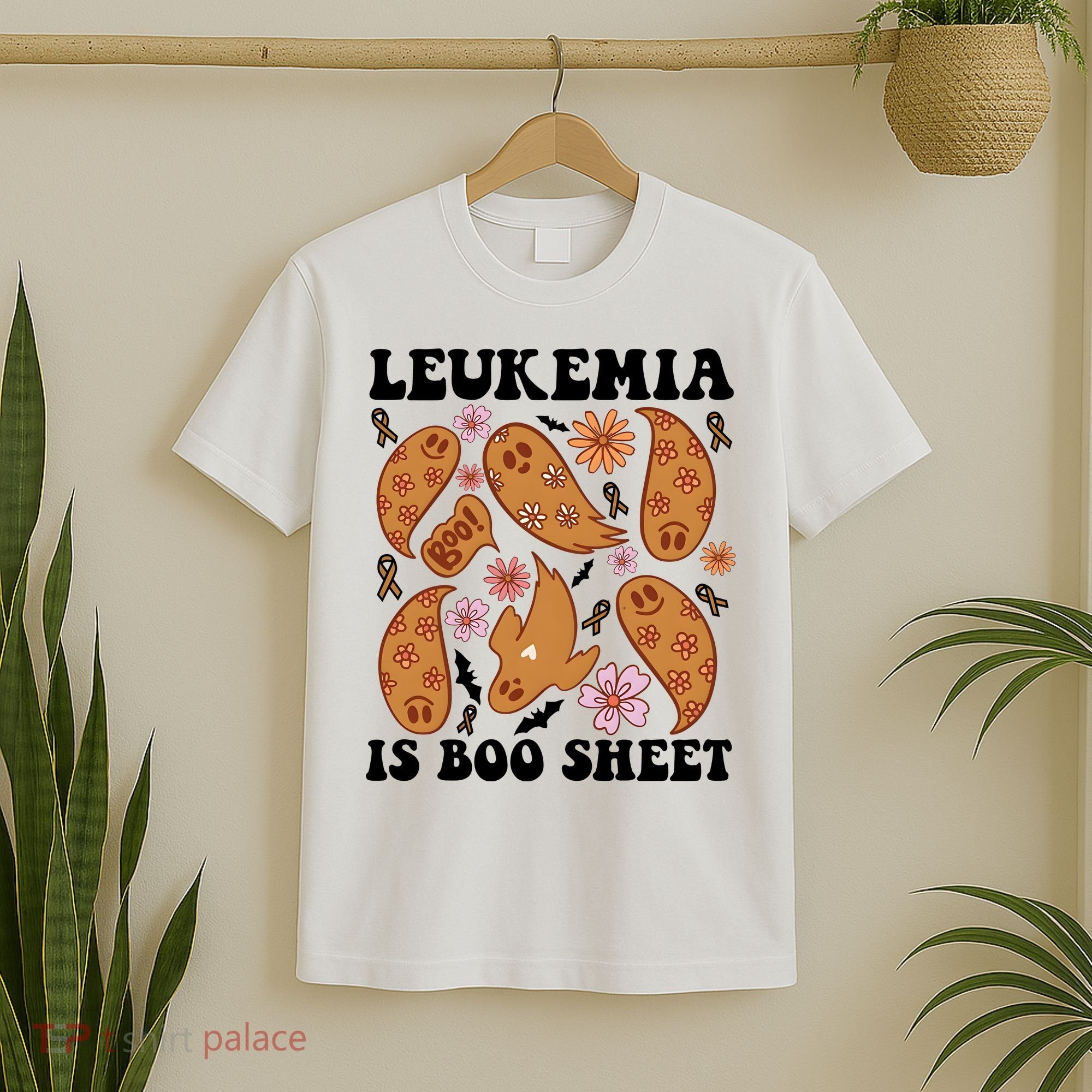 Leukemia Is Boo Sheet Leukemia Cancer Awareness T-Shirt