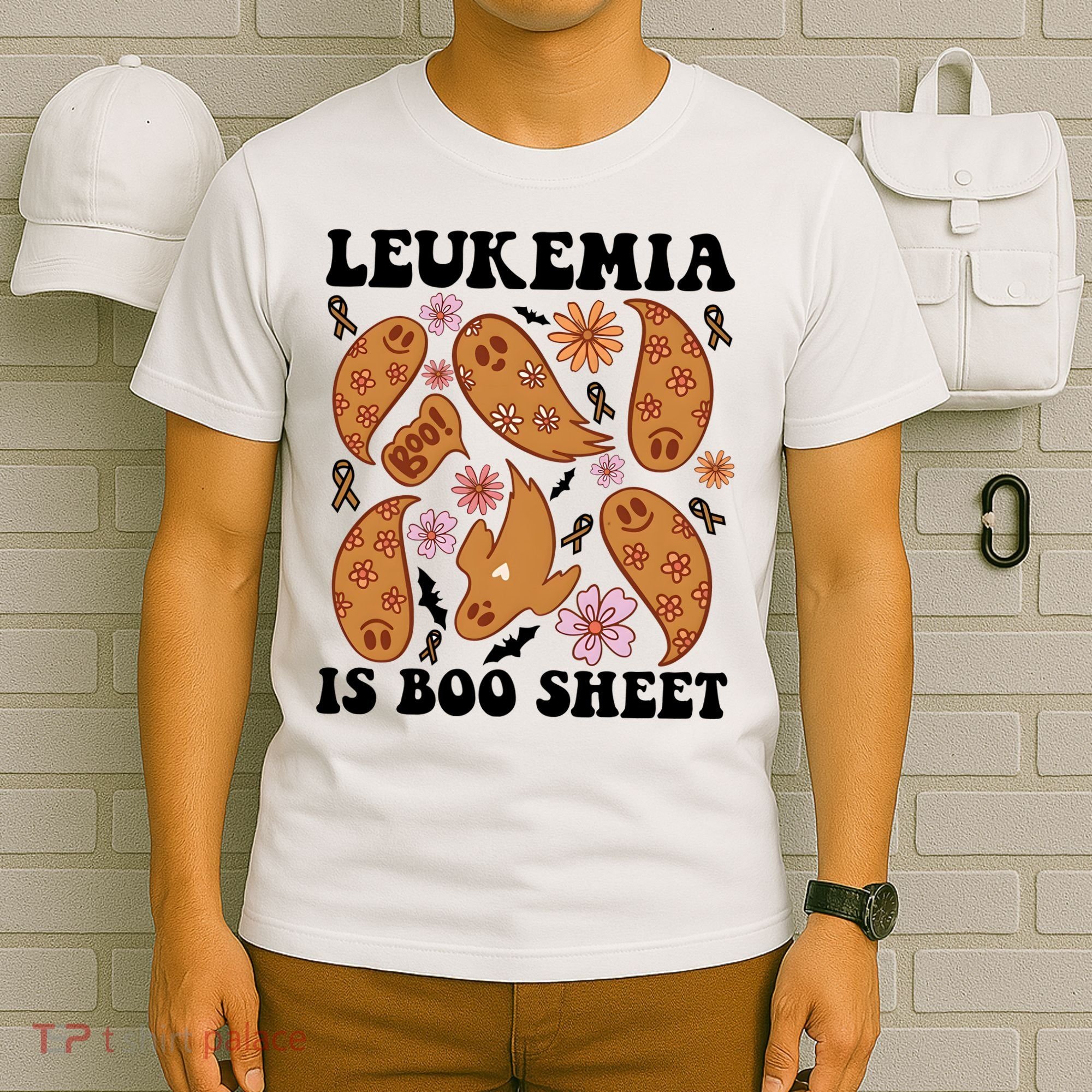 Leukemia Is Boo Sheet Leukemia Cancer Awareness T-Shirt
