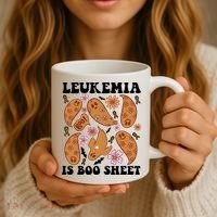 Leukemia Is Boo Sheet Leukemia Cancer Awareness Coffee Mug thumb 3