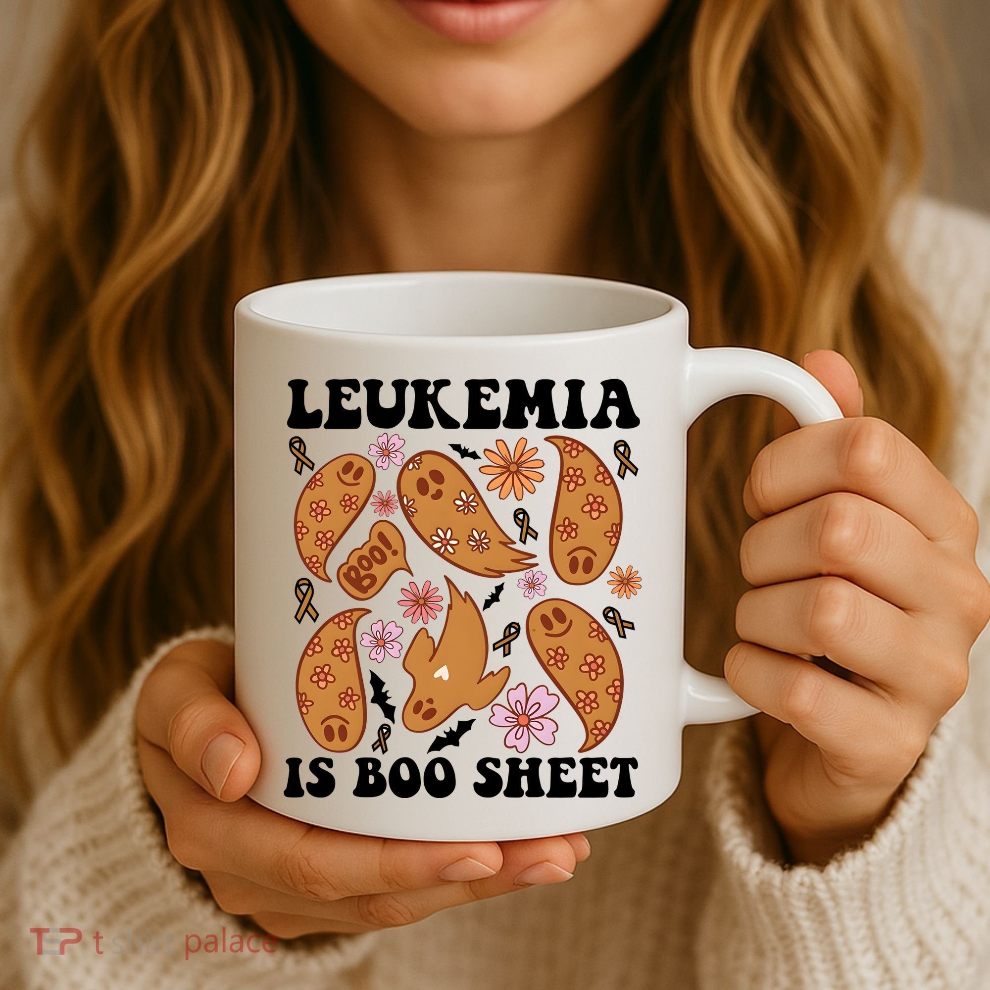 Leukemia Is Boo Sheet Leukemia Cancer Awareness Coffee Mug