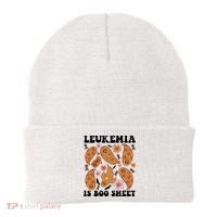 Leukemia Is Boo Sheet Leukemia Cancer Awareness Beanie thumb 0