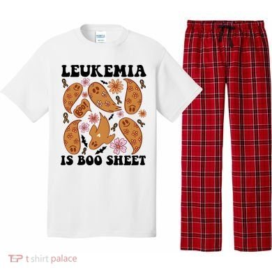 Leukemia Is Boo Sheet Leukemia Cancer Awareness Pajama Set