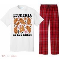 Leukemia Is Boo Sheet Leukemia Cancer Awareness Pajama Set thumb 0