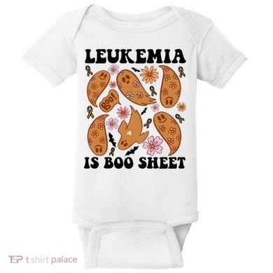 Leukemia Is Boo Sheet Leukemia Cancer Awareness Baby Bodysuit