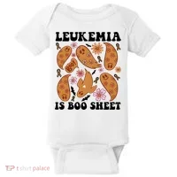 Leukemia Is Boo Sheet Leukemia Cancer Awareness Baby Bodysuit thumb 0