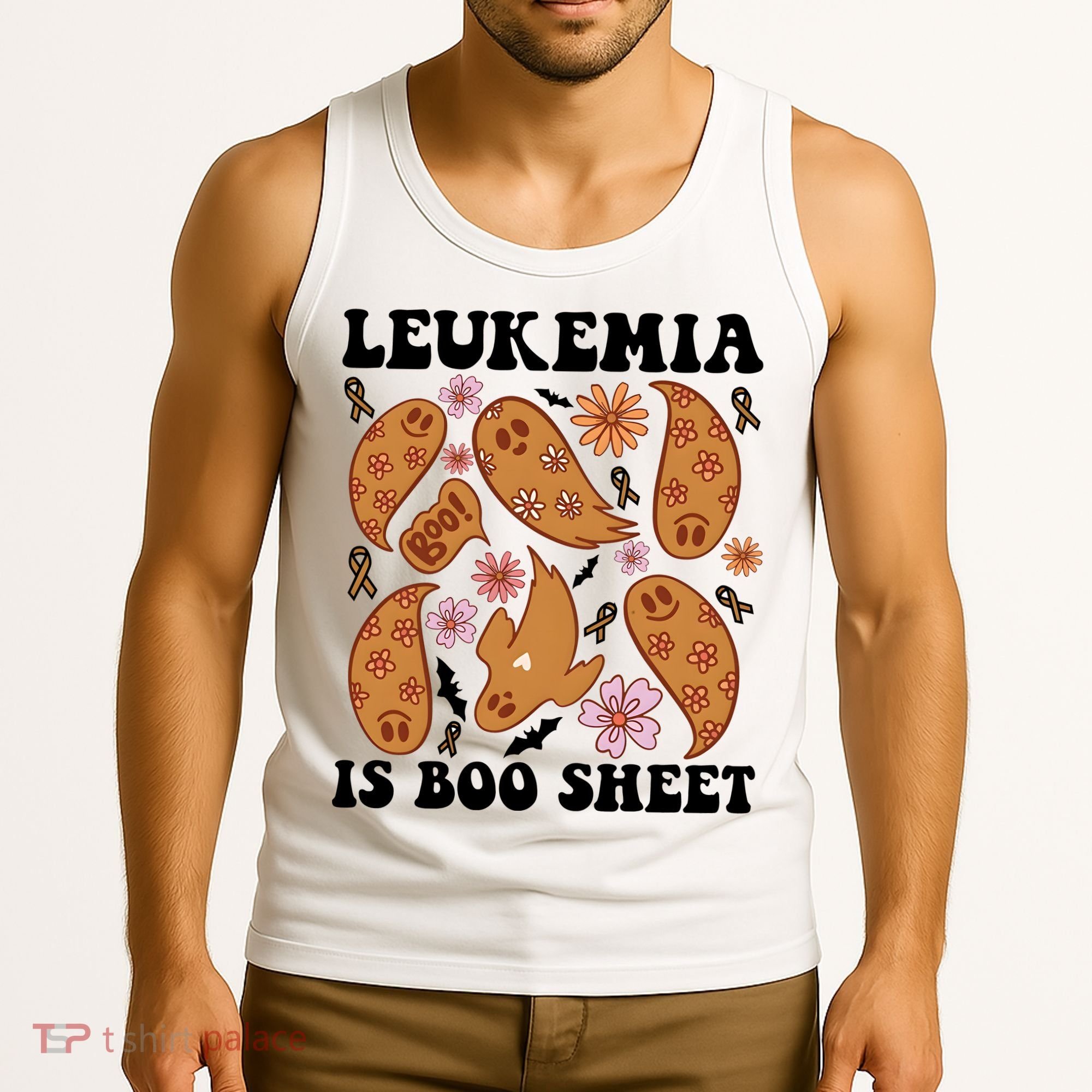Leukemia Is Boo Sheet Leukemia Cancer Awareness Tank Top