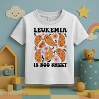Leukemia Is Boo Sheet Leukemia Cancer Awareness Toddler T-Shirt thumb 3