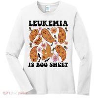 Leukemia Is Boo Sheet Leukemia Cancer Awareness Women's Long Sleeve Shirt thumb 0