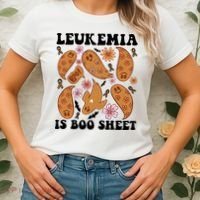 Leukemia Is Boo Sheet Leukemia Cancer Awareness Women's T-Shirt thumb 2