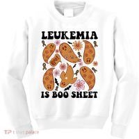 Leukemia Is Boo Sheet Leukemia Cancer Awareness Kids Sweatshirt thumb 0