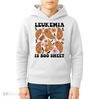 Leukemia Is Boo Sheet Leukemia Cancer Awareness Kids Hoodie thumb 4
