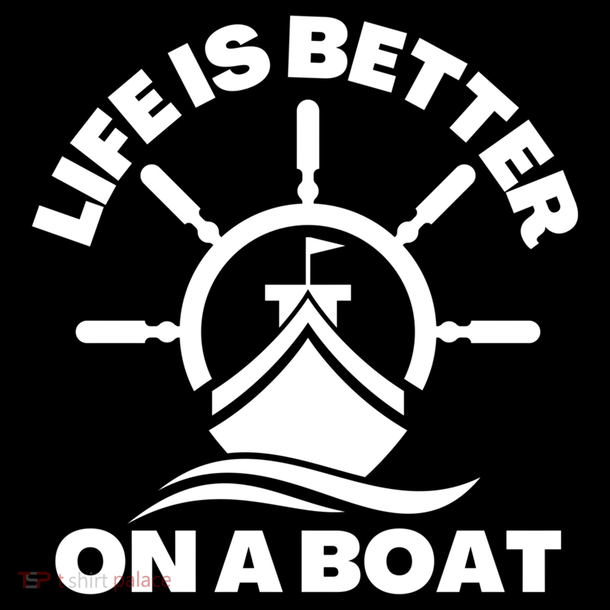 Life Is Better On A Boat Boating Cool Gift Doggie Tank