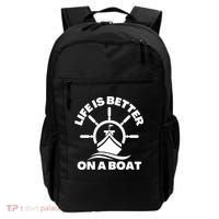Life Is Better On A Boat Boating Cool Gift Backpack thumb 0