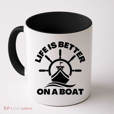 Life Is Better On A Boat Boating Cool Gift Coffee Mug