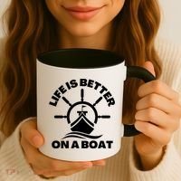 Life Is Better On A Boat Boating Cool Gift Coffee Mug thumb 3