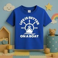 Life Is Better On A Boat Boating Cool Gift Toddler T-Shirt thumb 3