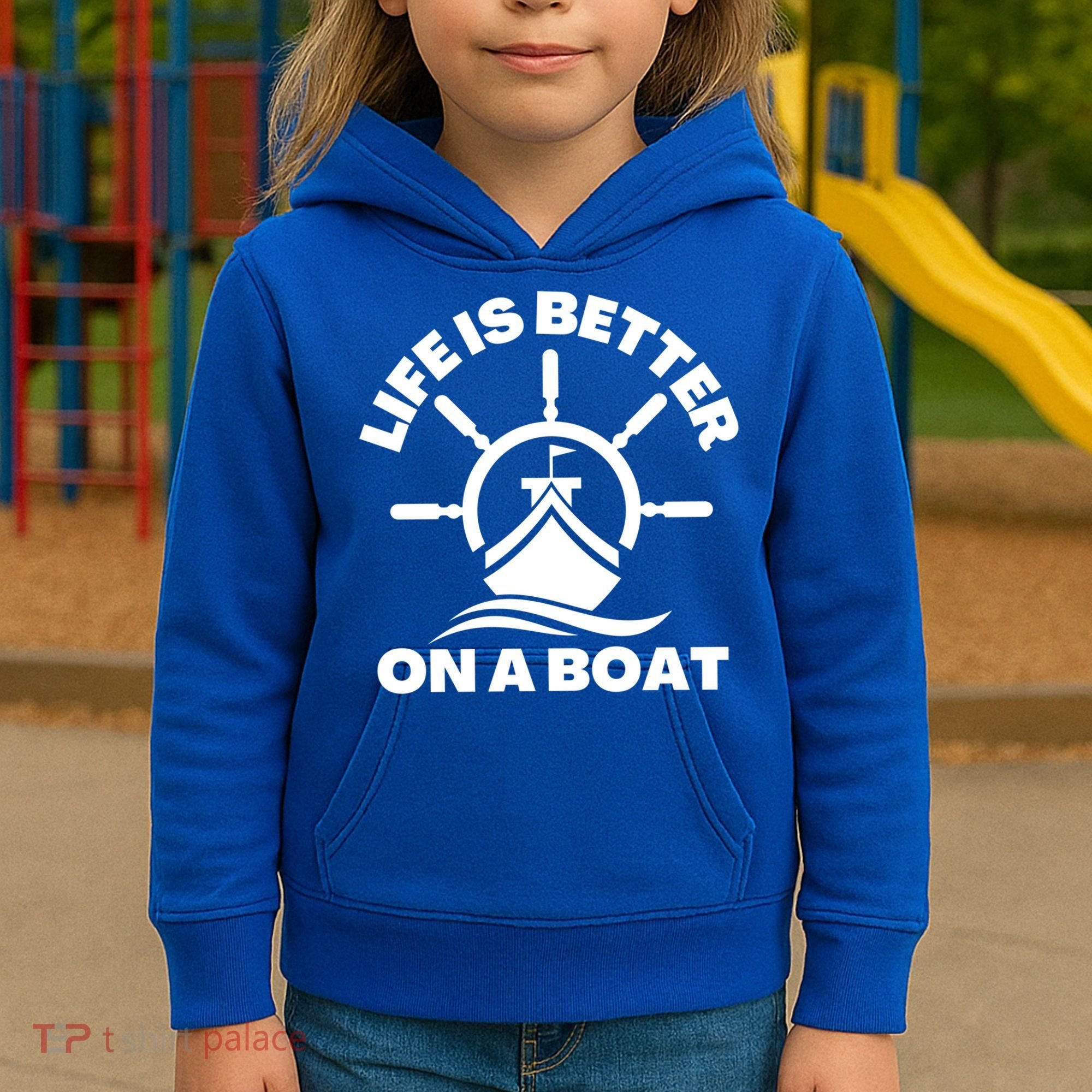 Life Is Better On A Boat Boating Cool Gift Kids Hoodie