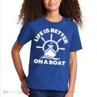 Life Is Better On A Boat Boating Cool Gift Kids T-Shirt thumb 2