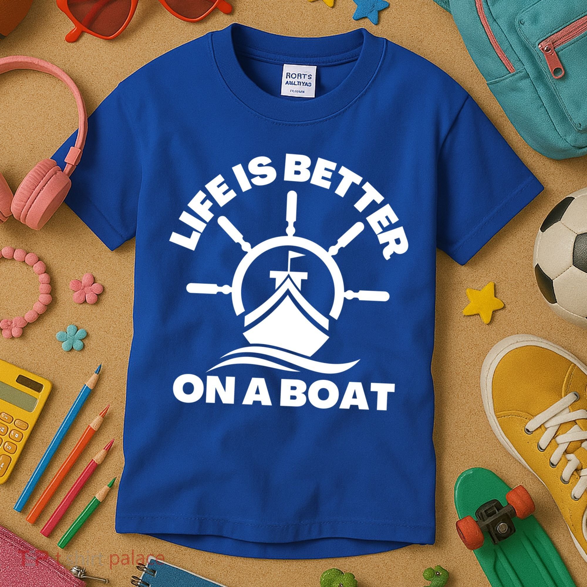 Life Is Better On A Boat Boating Cool Gift Kids T-Shirt