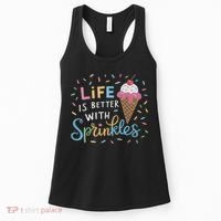 Life Is Better With Sprinkles Ice Cream Sweet Treats Women's Tank Top thumb 0