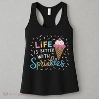 Life Is Better With Sprinkles Ice Cream Sweet Treats Women's Tank Top thumb 3