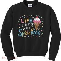 Life Is Better With Sprinkles Ice Cream Sweet Treats Kids Sweatshirt thumb 0