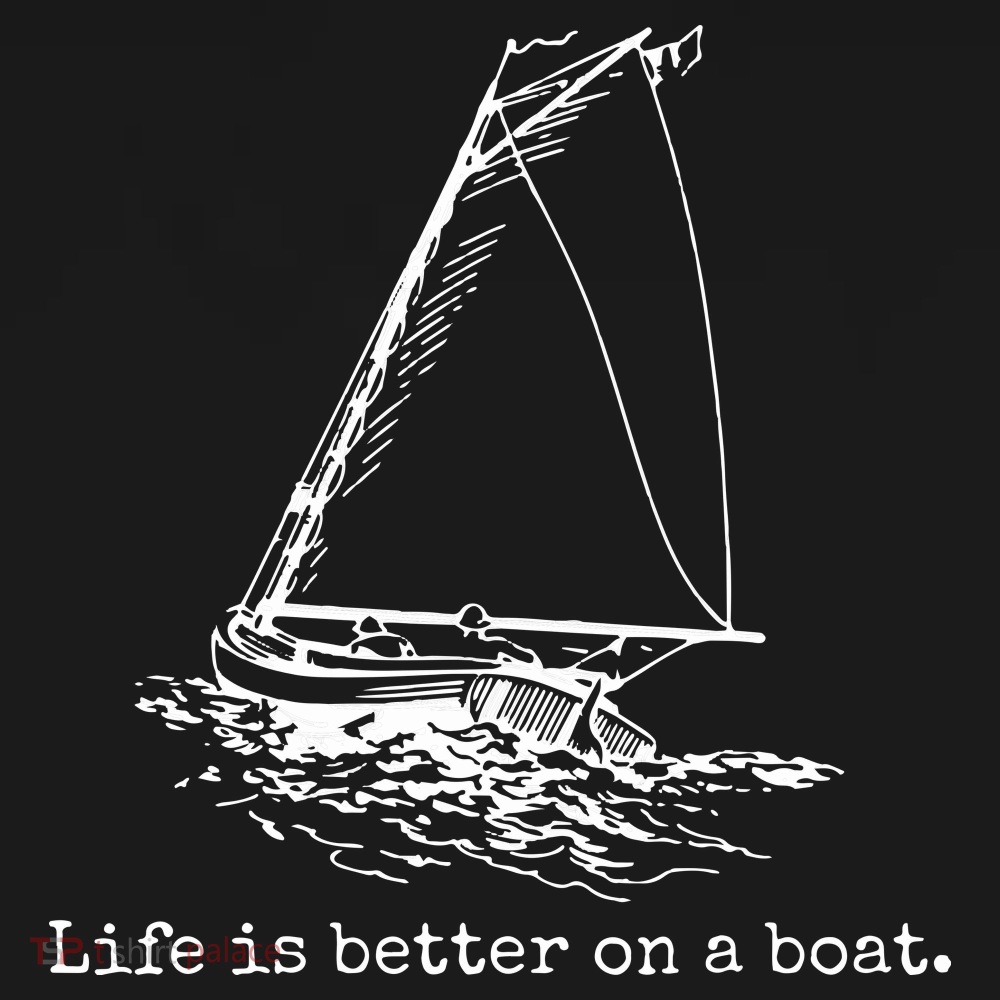 Life Is Better On A Boat Sailboat Sketch Cool Sailing Gifts Backpack