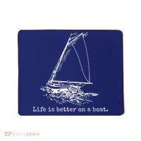 Life Is Better On A Boat Sailboat Sketch Cool Sailing Gifts Mousepad thumb 0