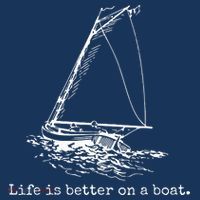 Life Is Better On A Boat Sailboat Sketch Cool Sailing Gifts Kids Sweatshirt thumb 2