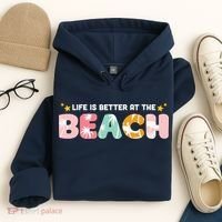 Life Is Better At The Beach Summer Tropical Hoodie thumb 4