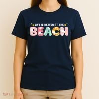 Life Is Better At The Beach Summer Tropical T-Shirt thumb 4