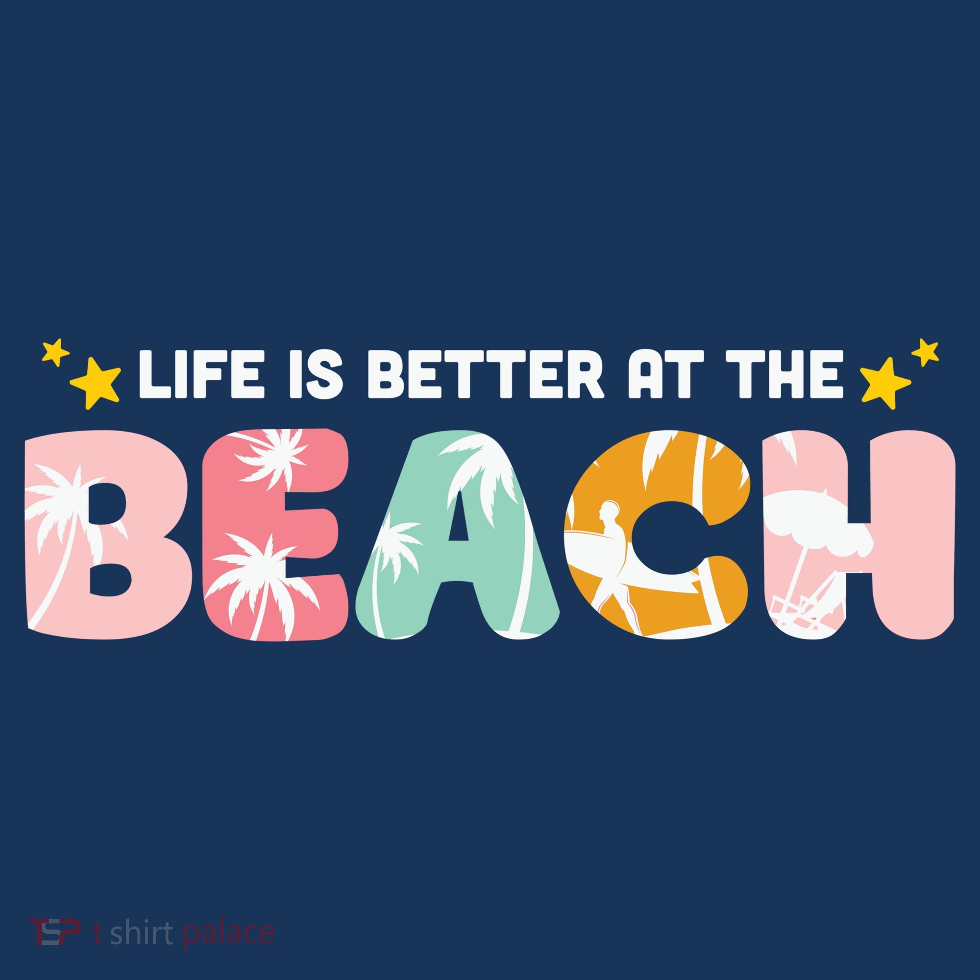 Life Is Better At The Beach Summer Tropical Coaster
