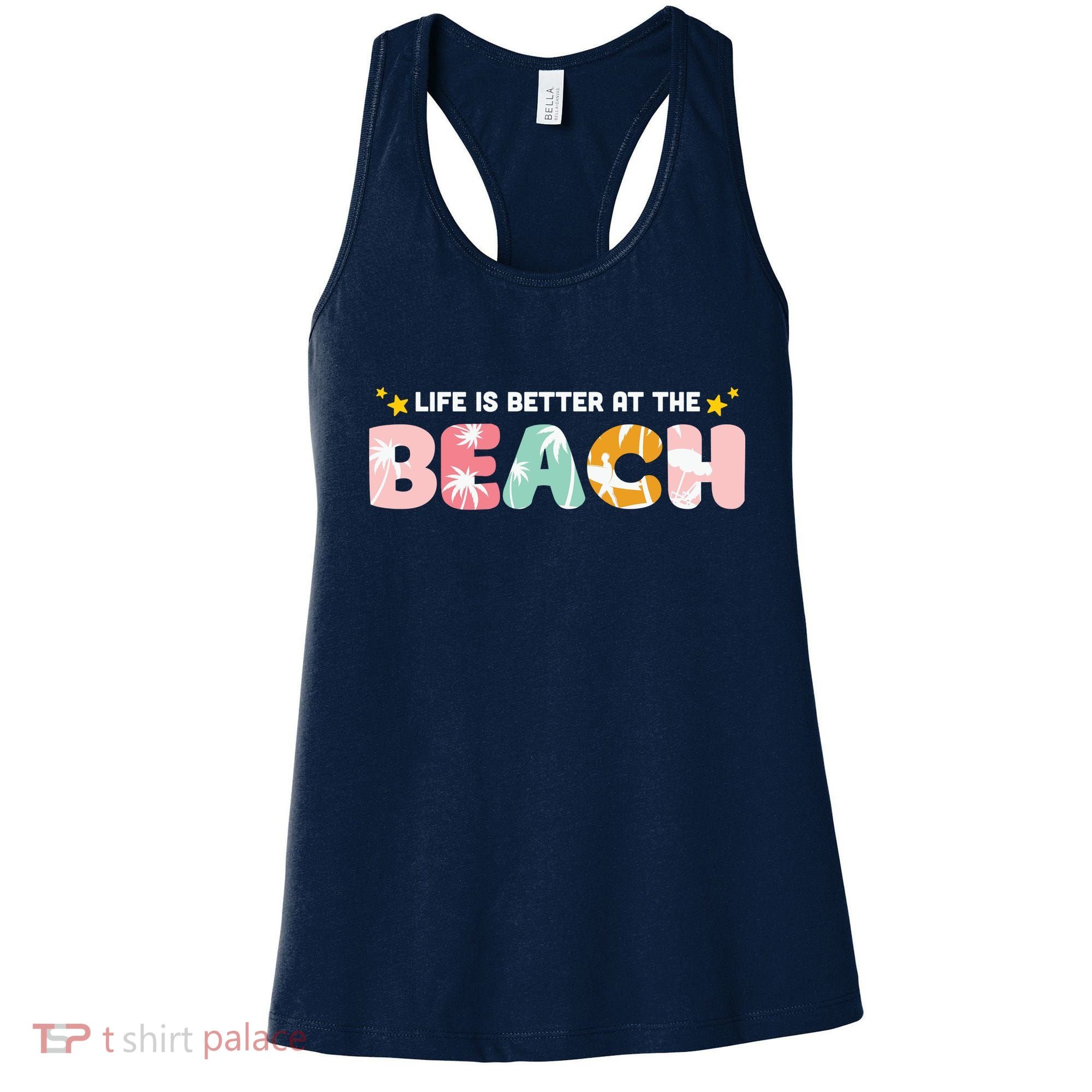 Life Is Better At The Beach Summer Tropical Women's Tank Top