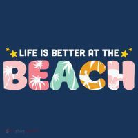 Life Is Better At The Beach Summer Tropical Golf Towel thumb 3