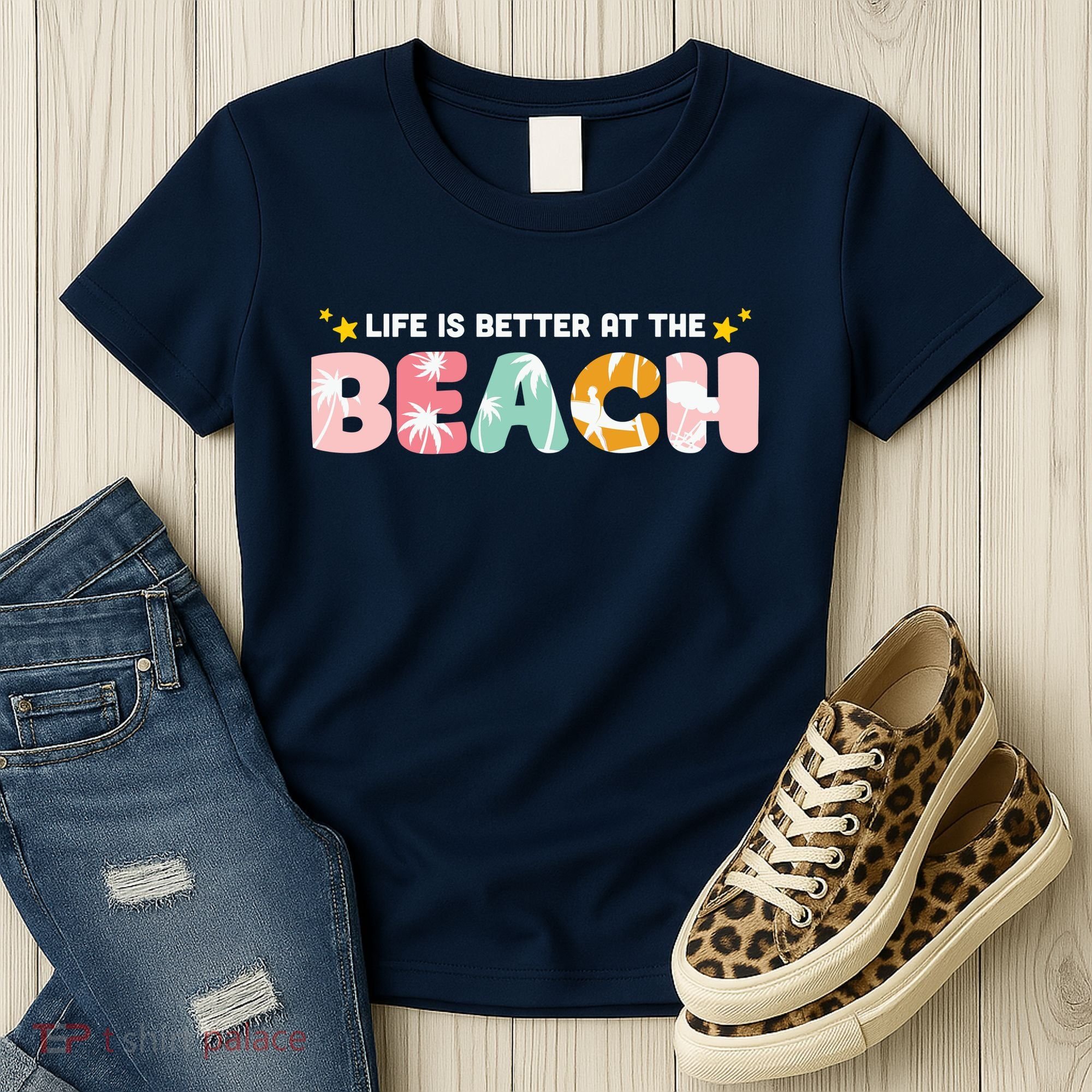Life Is Better At The Beach Summer Tropical Women's T-Shirt