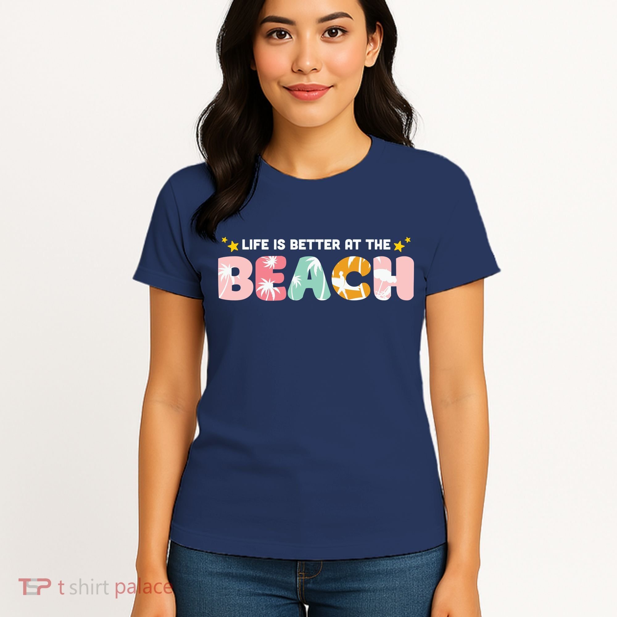 Life Is Better At The Beach Summer Tropical Women's T-Shirt