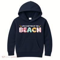 Life Is Better At The Beach Summer Tropical Kids Hoodie thumb 0