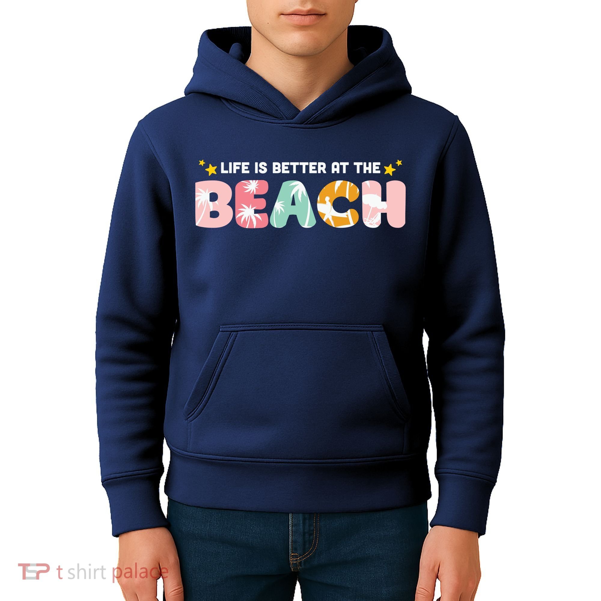 Life Is Better At The Beach Summer Tropical Kids Hoodie