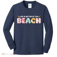 Life Is Better At The Beach Summer Tropical Kids Long Sleeve Shirt thumb 0