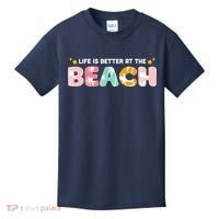 Life Is Better At The Beach Summer Tropical Kids T-Shirt thumb 0