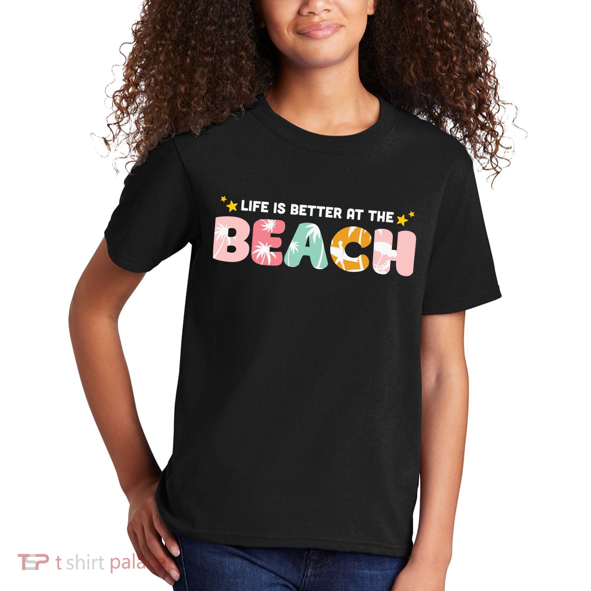 Life Is Better At The Beach Summer Tropical Kids T-Shirt