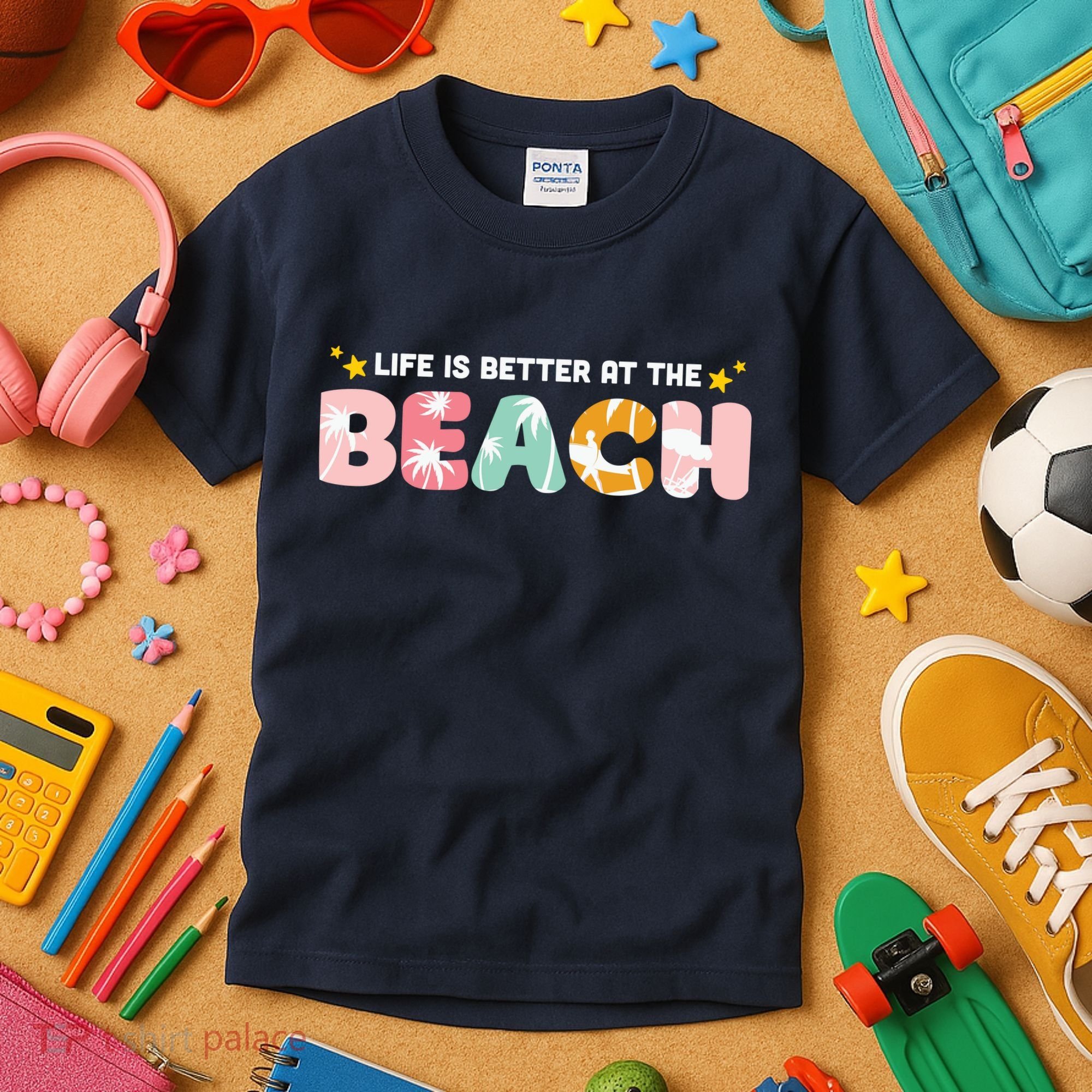Life Is Better At The Beach Summer Tropical Kids T-Shirt