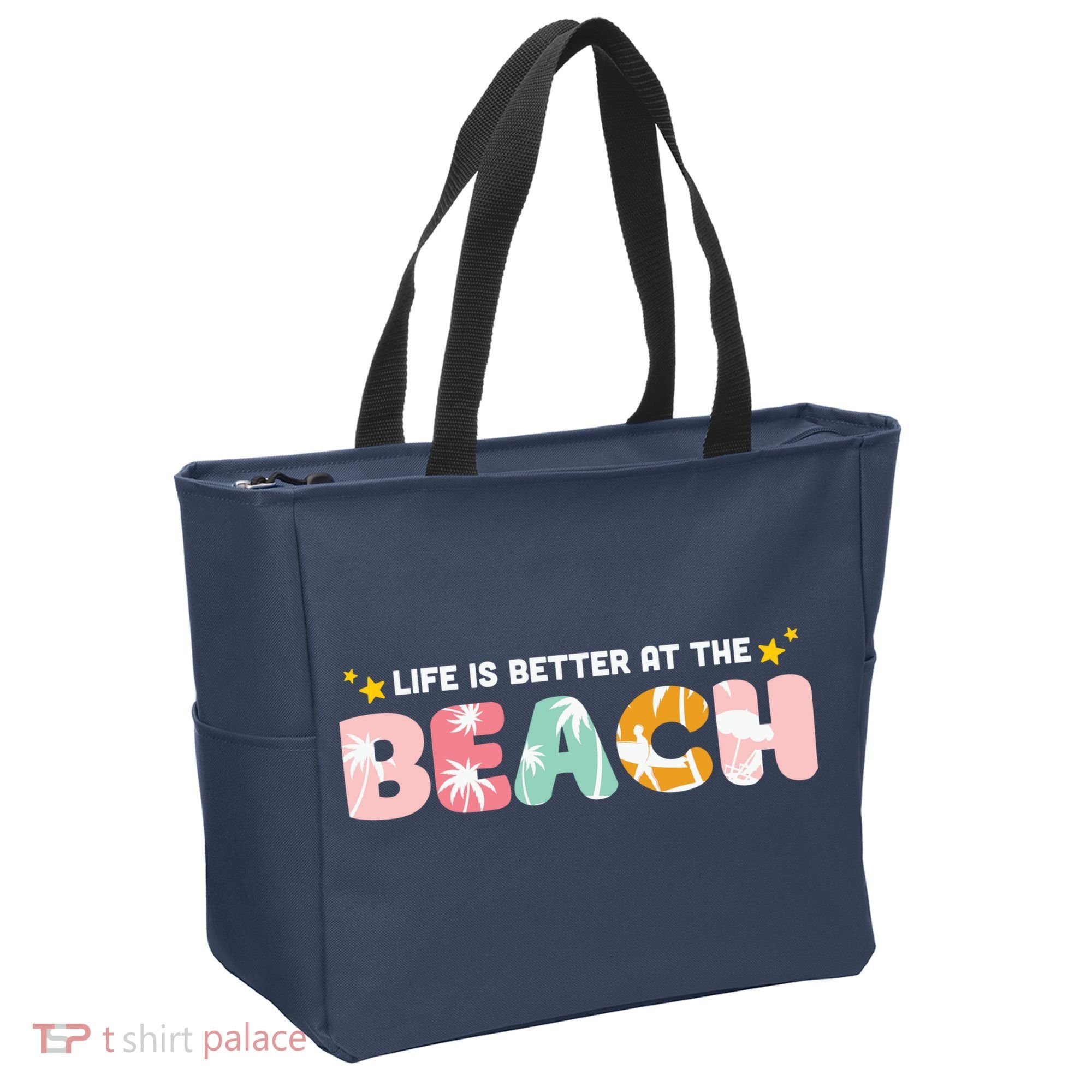 Life Is Better At The Beach Summer Tropical Tote Bag