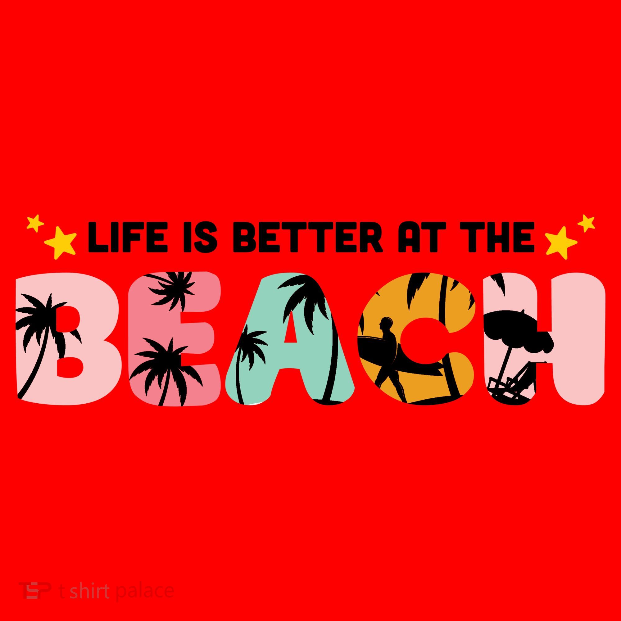 Life Is Better At The Beach Summer Tropical Santa Hat